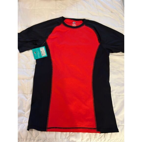 NEW Sea-Doo Men’s Short Sleeve Rashguard Performance Lava Red M - Picture 4 of 4
